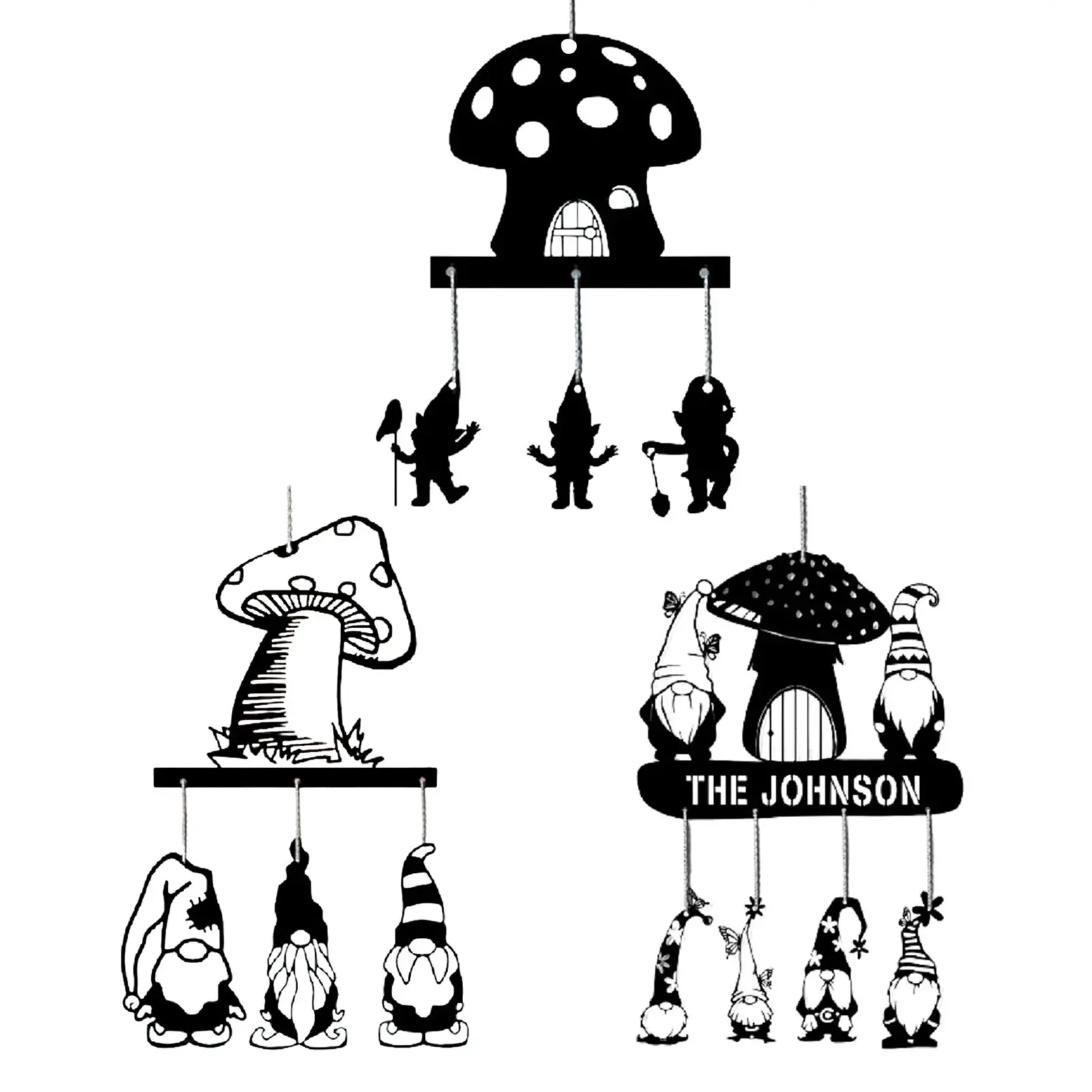 

Металлические ветряные колокольчики Gnome, металлические ветряные колокольчики, украшение для сада, защитные ветряные колокольчики, детали в...