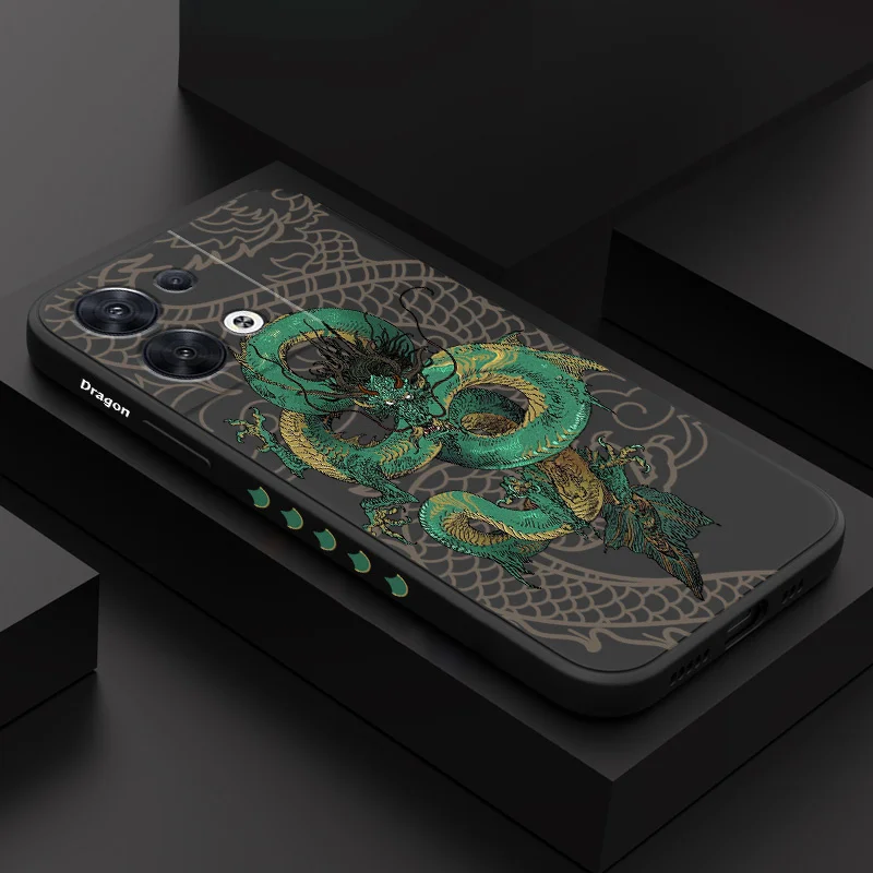 

Sea Dragon Phone Case For OPPO Reno 8 8T 8Z 7 7Z 6 5 F19 F9 Pro 4G 5G Liquid Silicone Cover