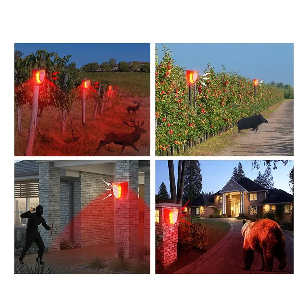 Солнечный уличный датчик движения светодиодный мигающий отпугиватель