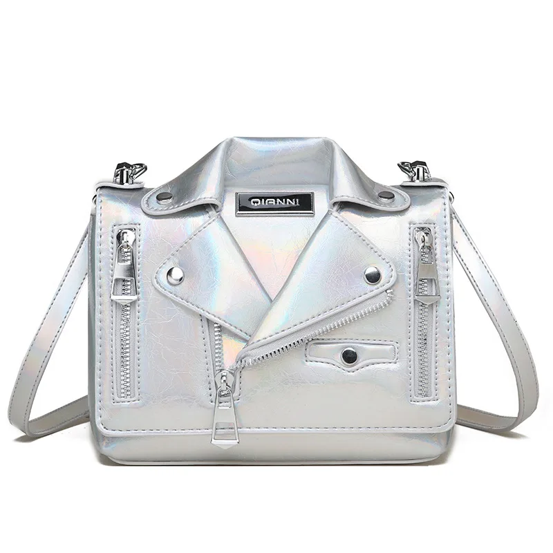 2024 сумка-цепочка женская одежда куртка с заклепками на плечах сумка-мессенджер