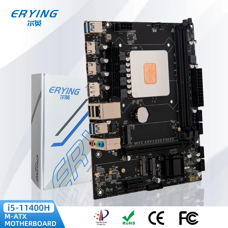 

ERYING игровая материнская плата для ПК со встроенным процессором i5-11400H SRKT1 (без ES) 2,7 ГГц 6 ядер 12 потоков чипсет HM570 материнская плата