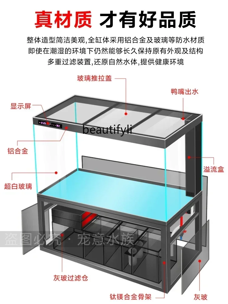 NQ Гостиная Сменный фильтр для воды Нижний Аквариум рыбы-дракона Бытовой супер