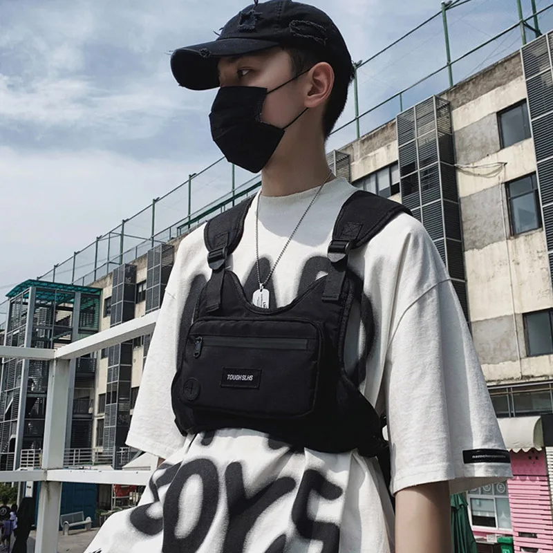

Nylon Quality Bags High Chest Waterproof Multifunctional Bag Men's Rig Bag Tactical Pack Trend Storage Tooling Vest Unisex Chest