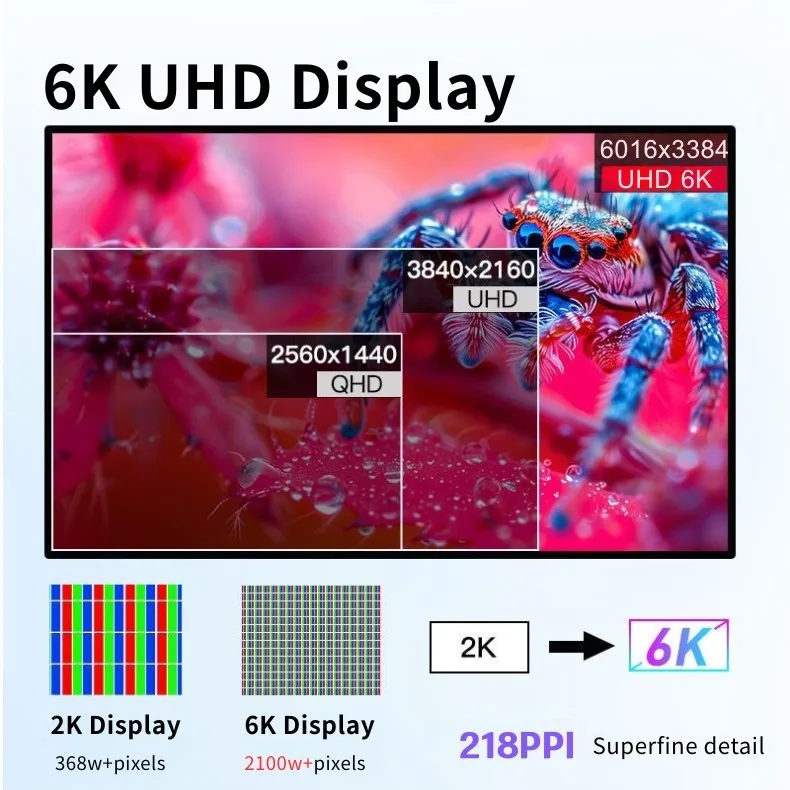 Фото TCOIOR 6k ЖК-монитор из алюминиевого сплава 32-дюймовый экран ПК Retina Дисплей HDR Светодиодный игровой монитор Freesync GSync Офисный игровой монитор №5
