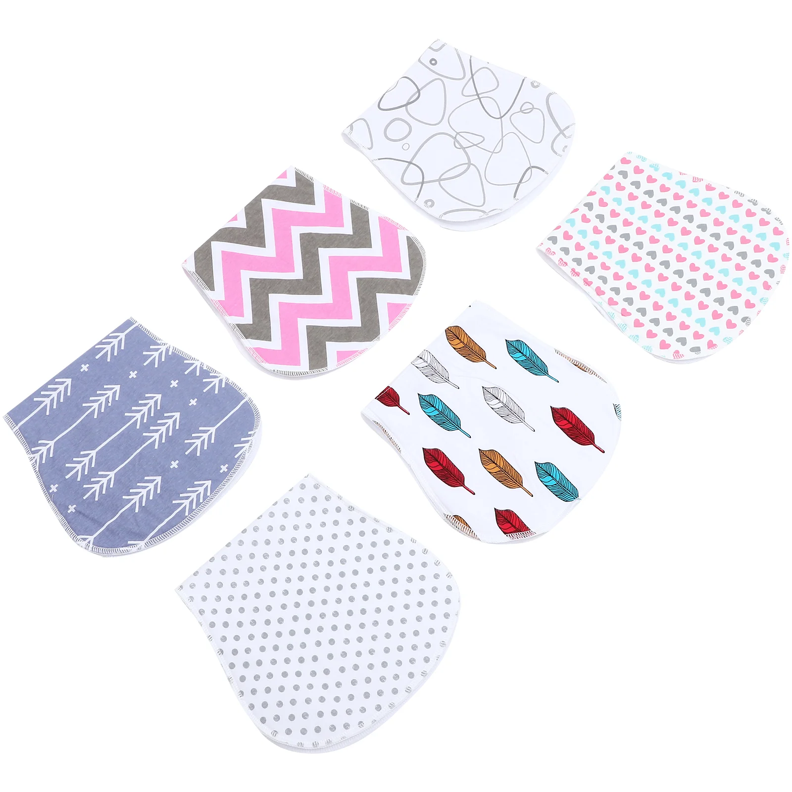 

6 Pcs Rag Baby Washcloths Newborn Burping Rags Girl Cotton Towel Bib Bibs Pad Pure Infant Absorbent Towels Babies