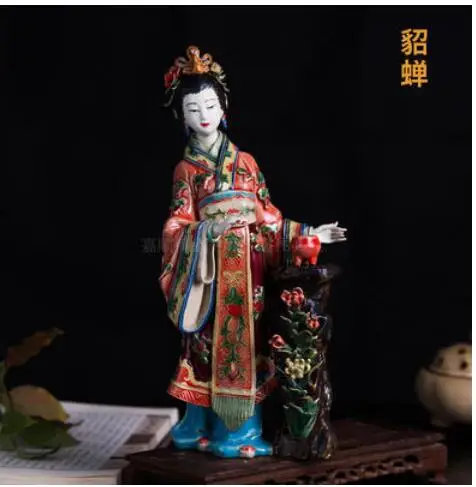 Классическая изысканная керамическая женская скульптура ручной работы для дома