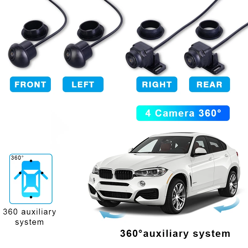360° Panoramic Camera 1080P HD Rear / Front / Left / Right 360 Panoramic Accessories for Car android Radio
