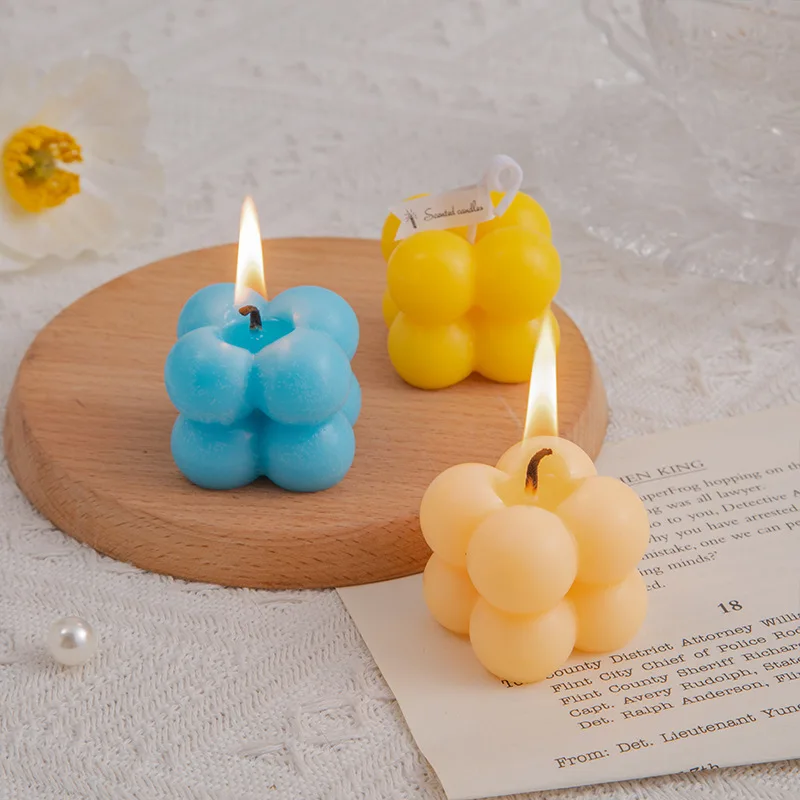 

Cube Fragrant Scented Candles 5 PCS Aromatherapy Aromatic Scented Candle Wedding Party Home Decoration Frangrance Smell