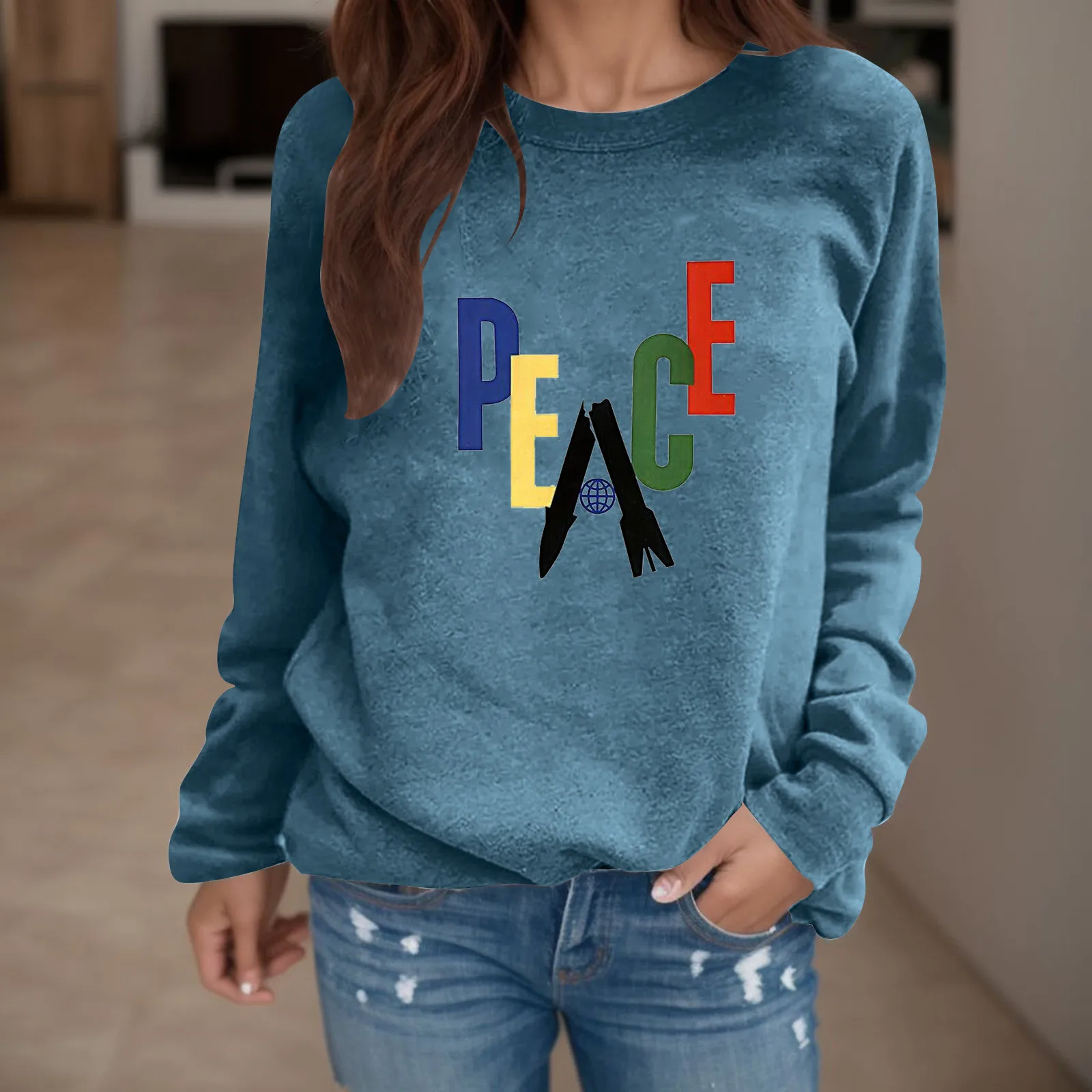 

Женская однотонная толстовка с капюшоном и надписью, с длинным рукавом