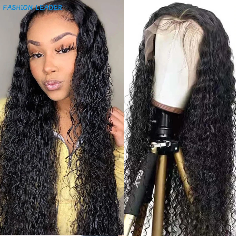 

Water Wave Lace Front Wig Human Hair Wigs For Women 13x4 Lace Frontal Wig PrePlucked 4x4 Closure Wig 30inch