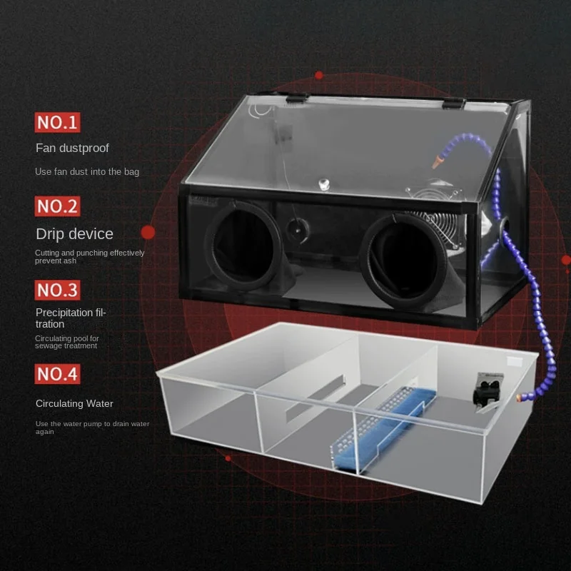 30 Вт прозрачный акриловый пылесборник полировальный станок электрический
