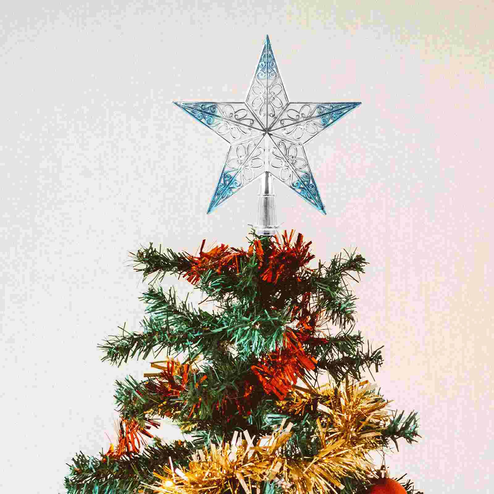 

Christmas Tree Star Topper Starparty Decoration Tree toppers Blue Decorchraitmas Supplies Favors Patriotic Christmas Decoration