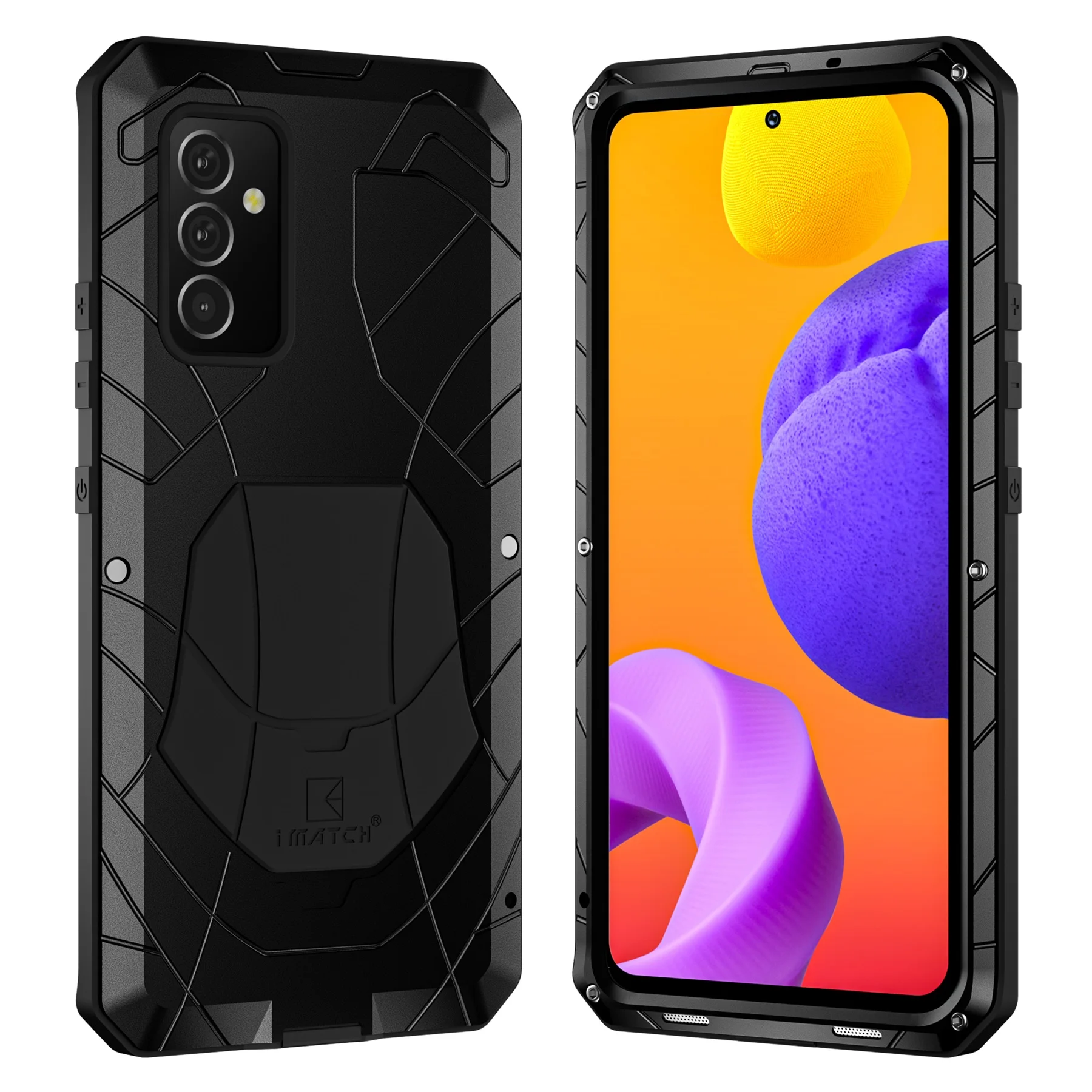 

Чехол для телефона Samsung Galaxy A82, жесткий алюминиевый металлический чехол из закаленного стекла, защитный чехол для экрана в подарок, сверхпро...