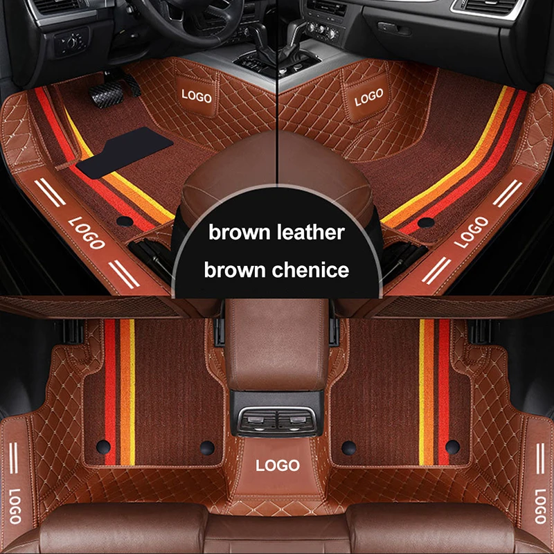 Leather Customization Double-Deck Car Floor Mat For Infiniti All Models FX EX JX G M QX50 QX56 QX80 QX70 Q70L QX50 QX60 Q50