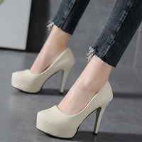 large size 42 43 women pumps 2022 fashion thick bottom black female stiletto high heels platform sexy womans office heeled shoes