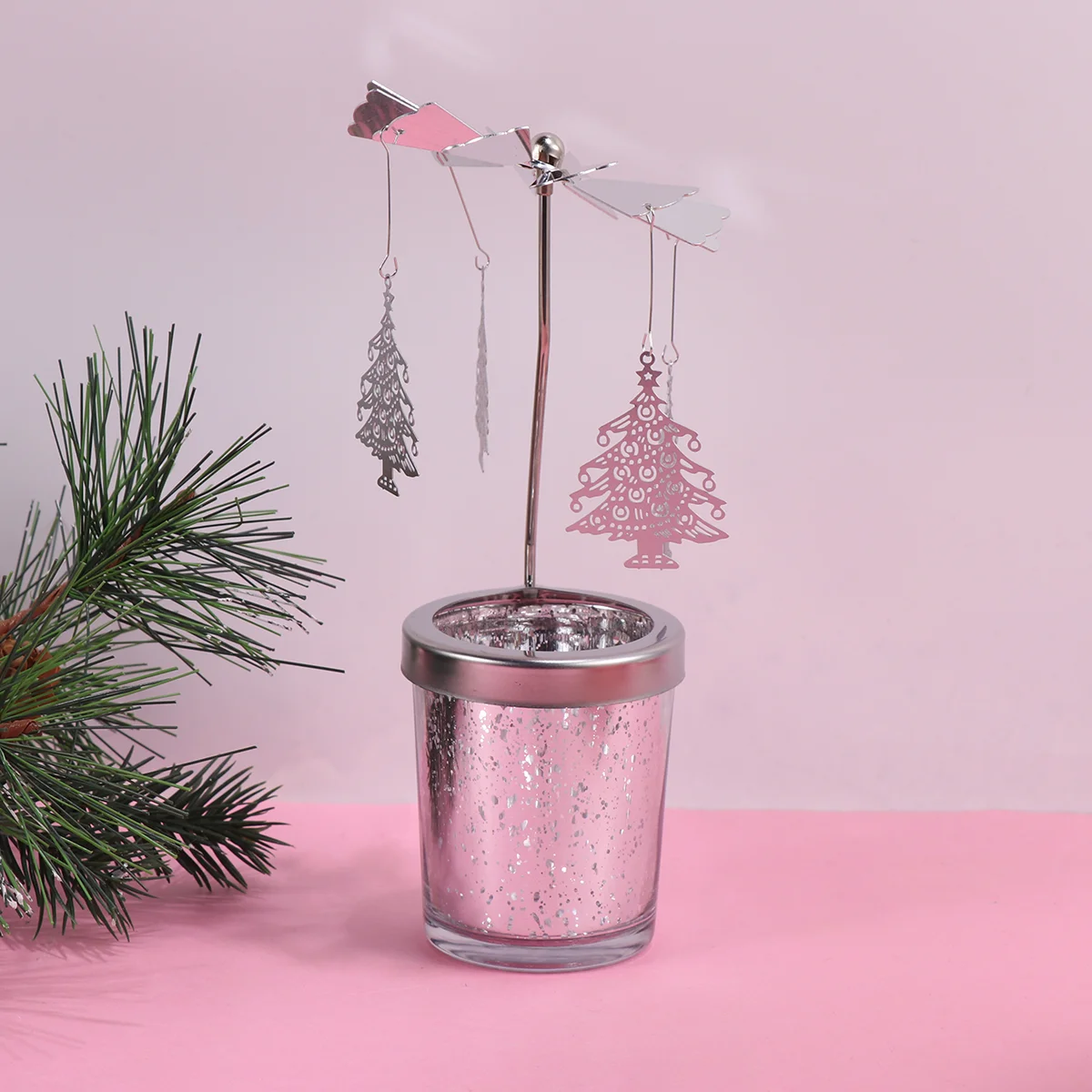 1pc Holder Novel Rotating Spining Chic Creative Holder for Banquet Home Party