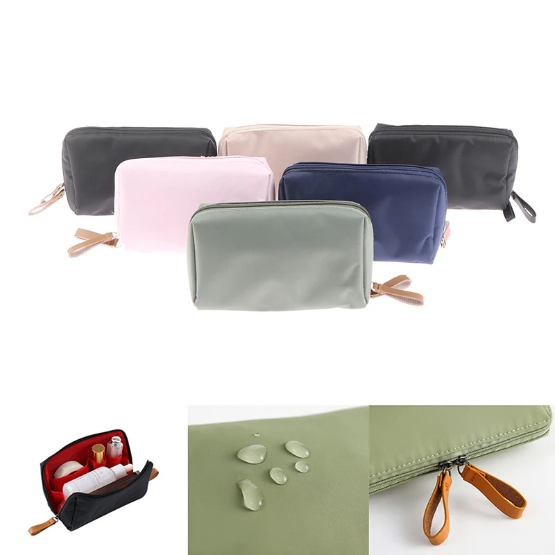 

Simple Solid Color Cosmetic Bag for Women 2022 New Makeup Bag Pouch Toiletry Bag Waterproof Make Up Purses Case