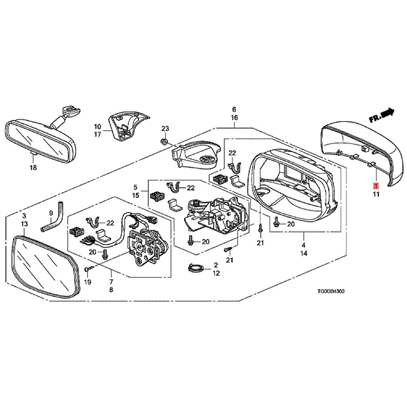 

Чехол для зеркала заднего вида ho nd a fit ge6 fit ge8