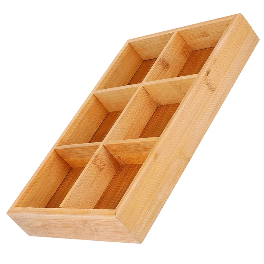 

Dessert Tray Nine-grid Vegetable Kitchen Storage Divided Serving Cups Box Trays Parts Organizer Decorate Bamboo