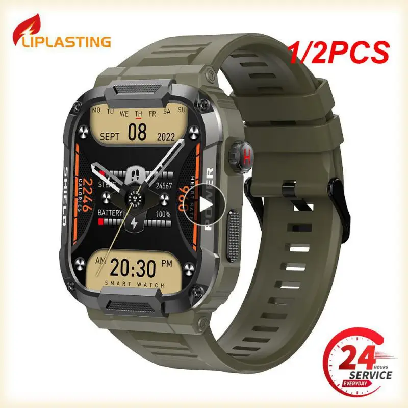 

1/2 шт., мужские водонепроницаемые умные часы с фитнес-трекером