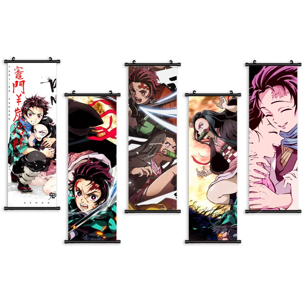 

Canvas Japanese Demon Slayer Manga Pictures Home Decor Prints Anime Posters Living Room Wall Art Interior Decorative Paintings
