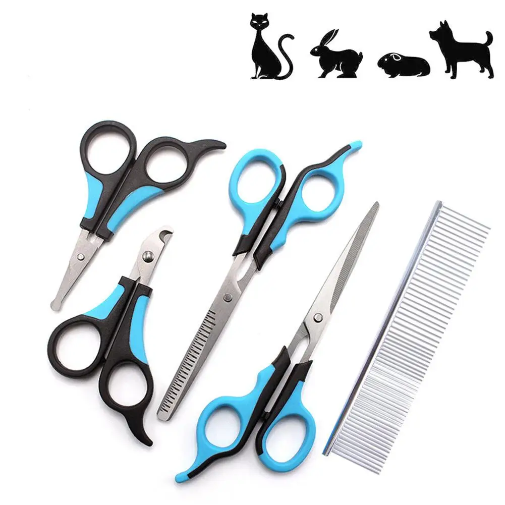 

1 Set Pet Trimming Kit Stainless Steel Variety Combs Scissors Pet Grooming Supplies Pet accessories