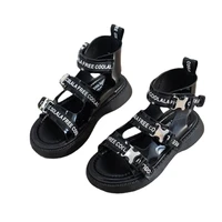 2022 summer new open toed roman sandals kids fashion cute princess shoes girls casual flat shoes 3 4 5 6 7 8 9 10 11 12 year