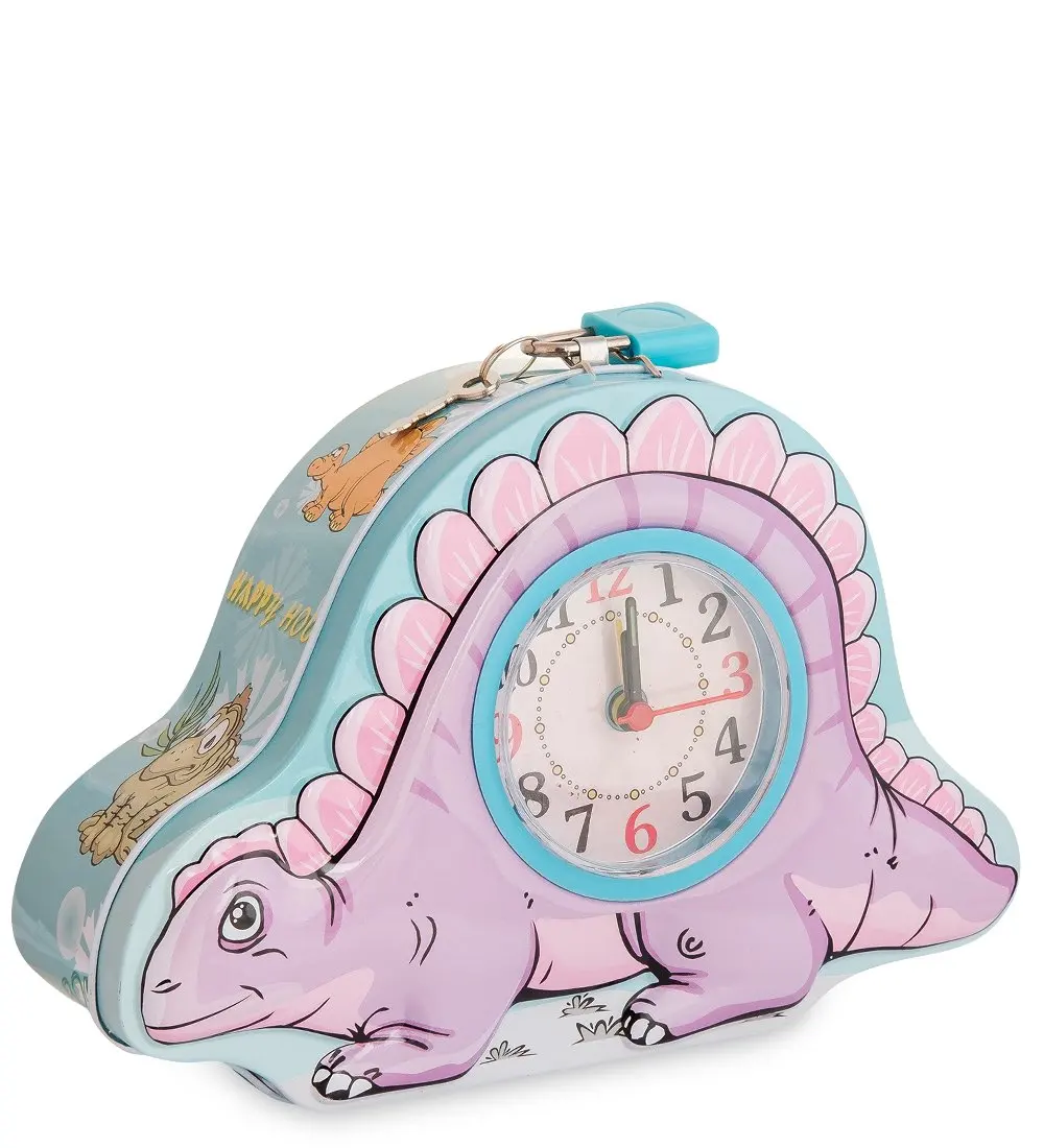 Метал. копилка с часами &quotДинозаврик&quot |