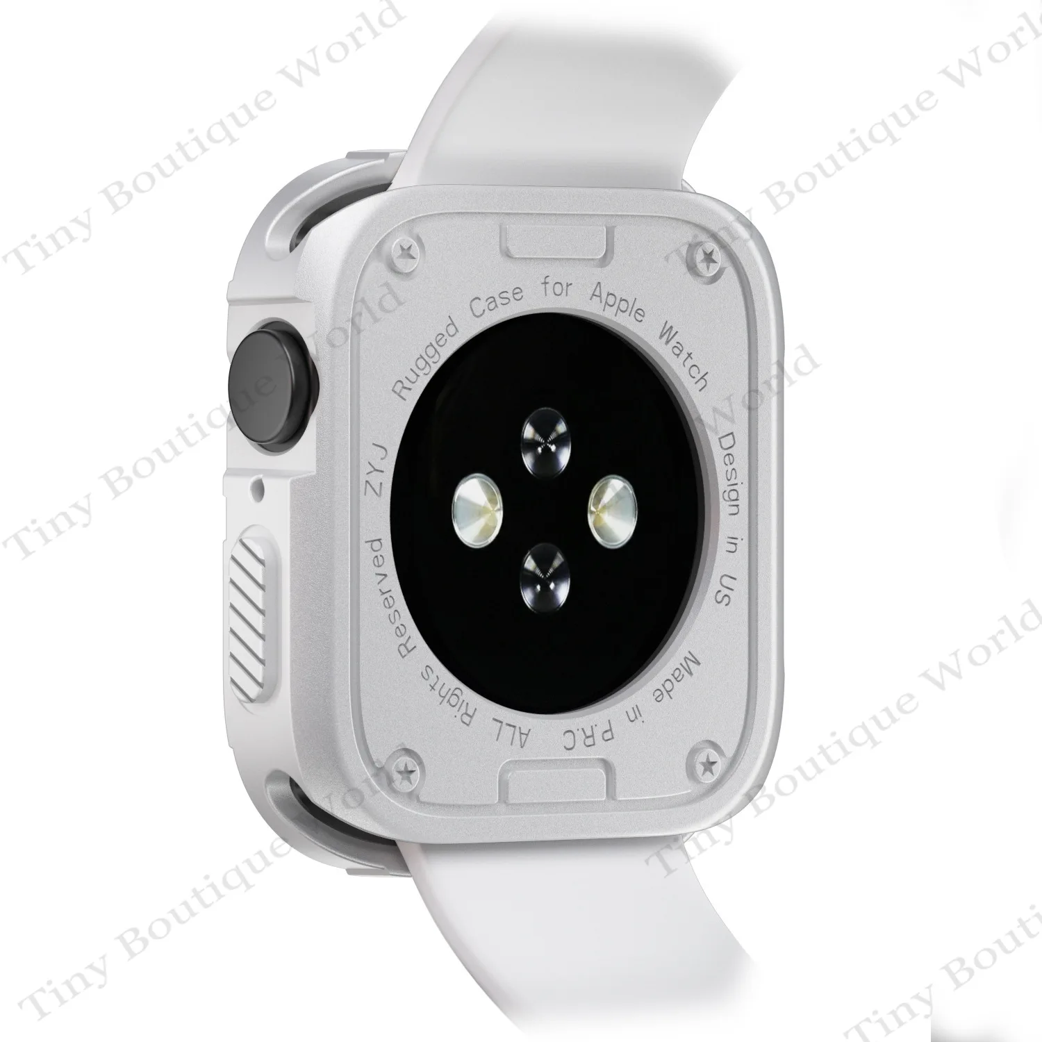 Rugged Armor Screen Protector for Apple Watch 41mm 45mm Case Tpu Soft Shockproof Protective Cover Iwatch 7 Bumper Carbon brazing