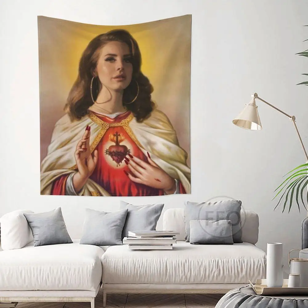 Настенный гобелен в стиле Святого Ланы Дель Рей украшение на стену комнатные