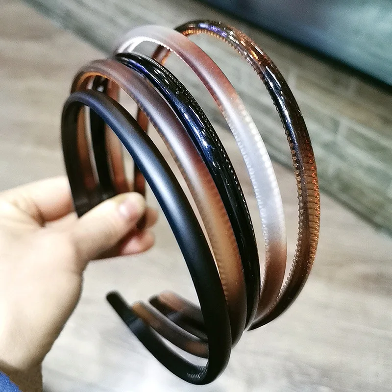 

Temperament Hair Hoop Classic Wild Narrow Side With Teeth Non-Slip Pressure Hair Girl Headband Women's Coil Hair Headdress