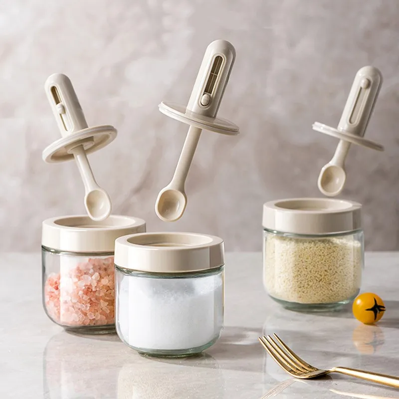 1 Pc High Quality Retractable Spice Bottle Home Kitchen Seasoning Box Dispensing Salt MSG Seasoning Jar Leak-proof Storage Box