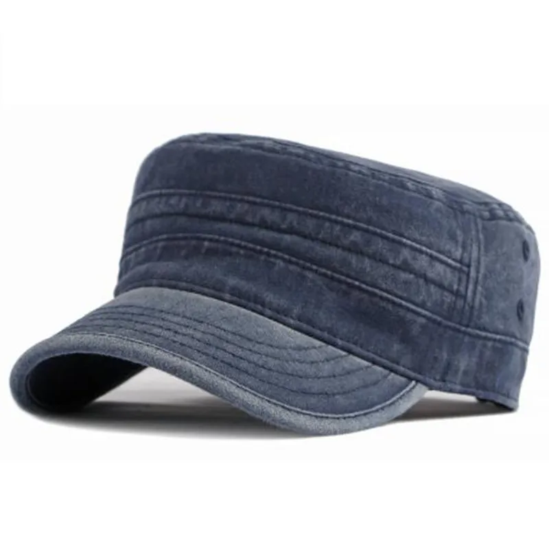 

Men's Flat Cap Simple Vintage Washed Cotton Military Hats Snapback Cap Trucker Hat Navy Caps For Men Gorras Hombre Free Shipping