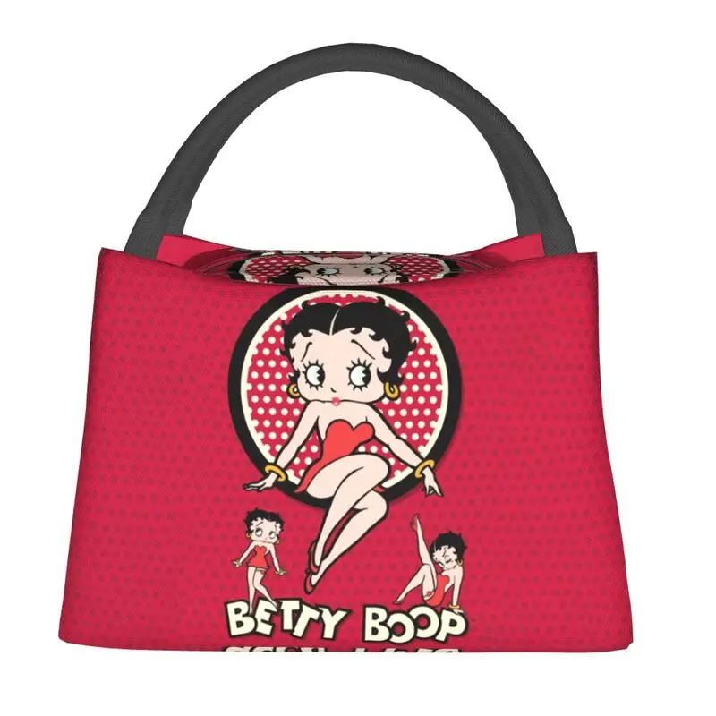 

Boop Bettys милый Портативный Ланч-бокс, Женский мультяшный термоохладитель, пищевая изолированная сумка для ланча, контейнер для путешествий, р...