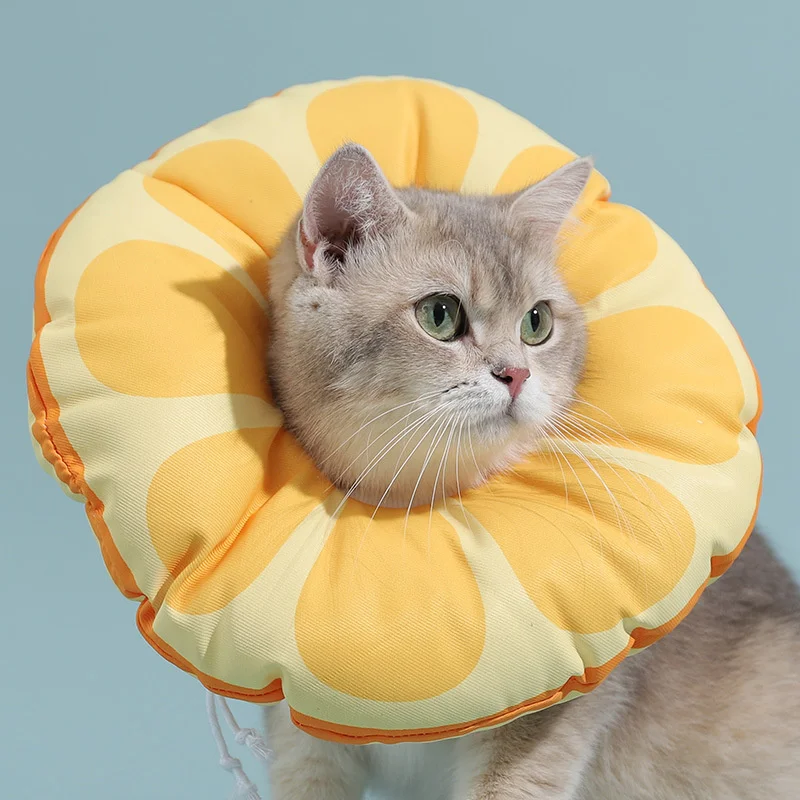 

Adjustable Cat Collar Neck Pillow After Surgery Recovery Soft Necklace Prevent Bite Scratching Anti-lick Wound Healing Protect