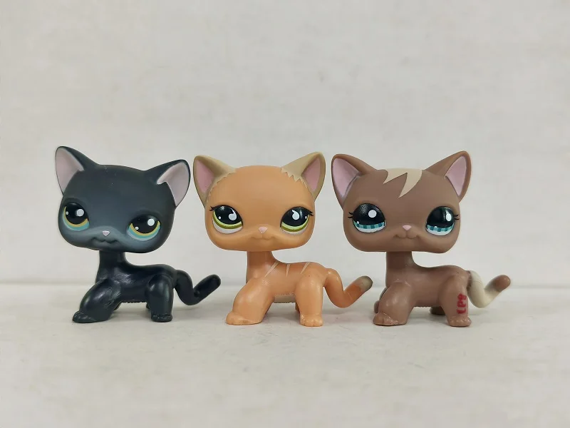 3 шт./лот LPS фигурка кота с короткими волосами # 336 790 Детская игрушка Littlest Pet Shop 1170