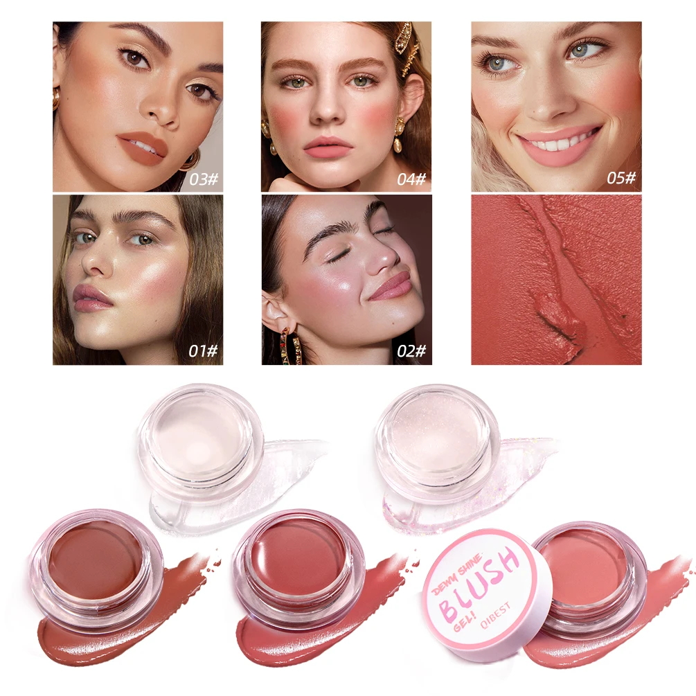 

QIBEST Blush Palette Peach Natural Cream Contouring For Face Blusher Pigment Lasting Cheek Tint Cream Blush Makeup Rouge New