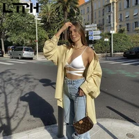 ltph sexy streetwear women camisole white crop top knitted breast support underwear tops 2022 summer new