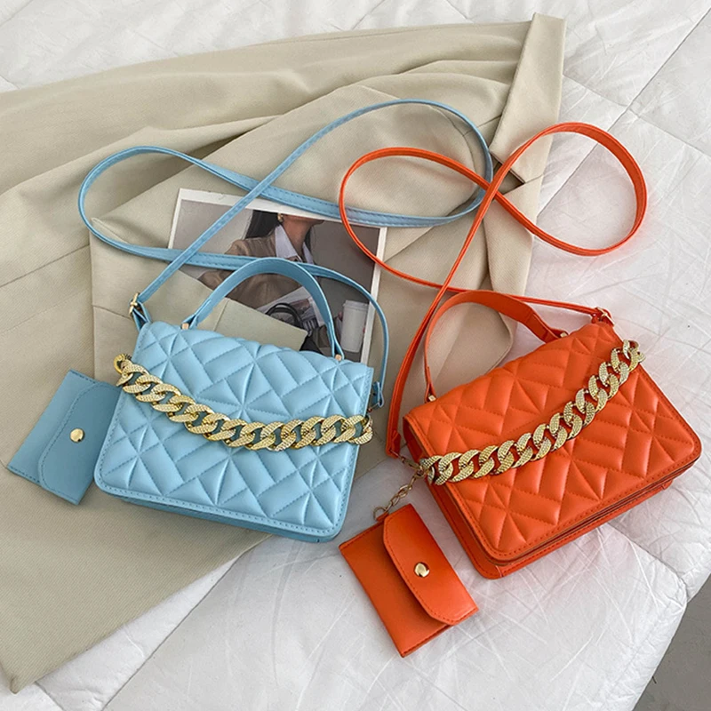 Luxury Handbags Designer Women Shoulder Bags Fashion Plaid Pu Leather Crossbody Bags With Coin Purses sac de luxe femme