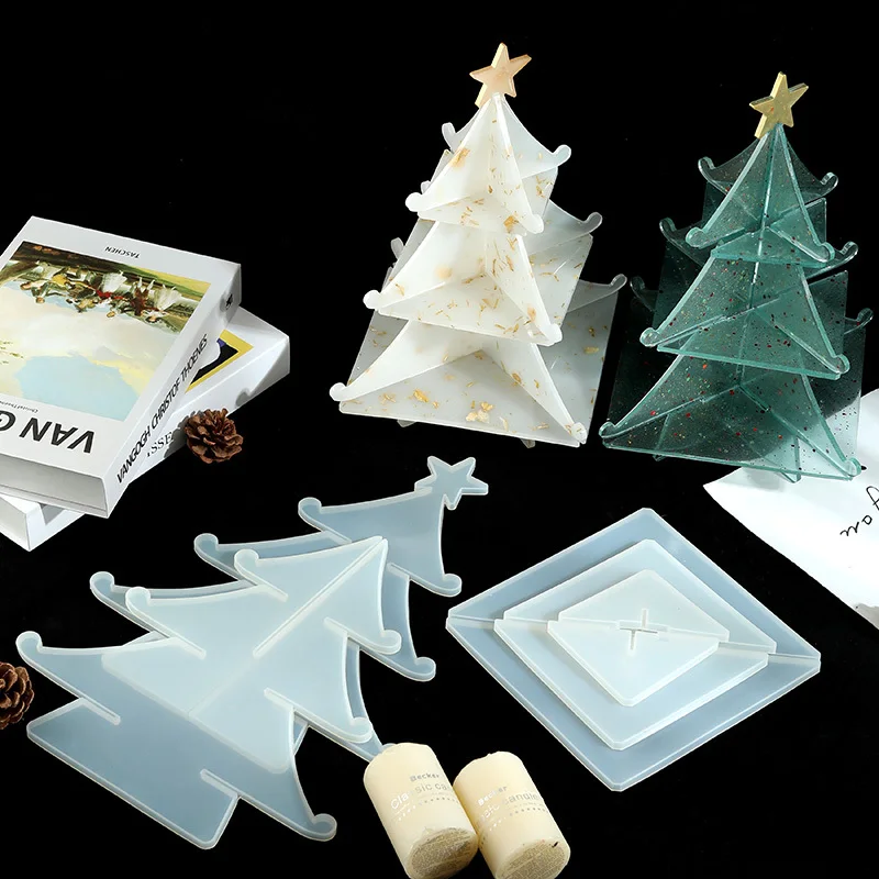 

1 Набор Рождественская елка Силиконовая Форма Смола УФ эпоксидная форма DIY ювелирных изделий стенд изделия из смолы ручной работы Xmax подаро...