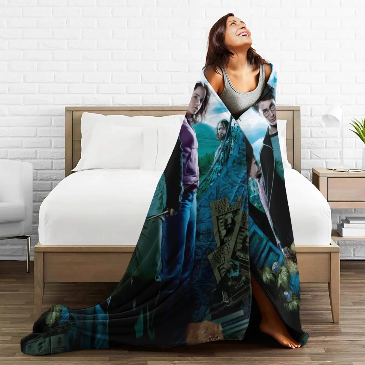 The Prisoner Of Azkaban Blanket Harryed Pottered Decorative Flannel Throw Super Warm Quality Bedspread Birthday Present
