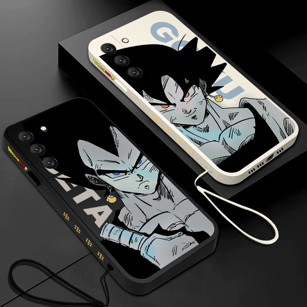 

Son Goku Dragons Balls Phone Case For Samsung Galaxy S23 S22 S21 S20 Ultra Plus FE S10 4G S9 S10E Note 20 10 9 Plus With Lanyard