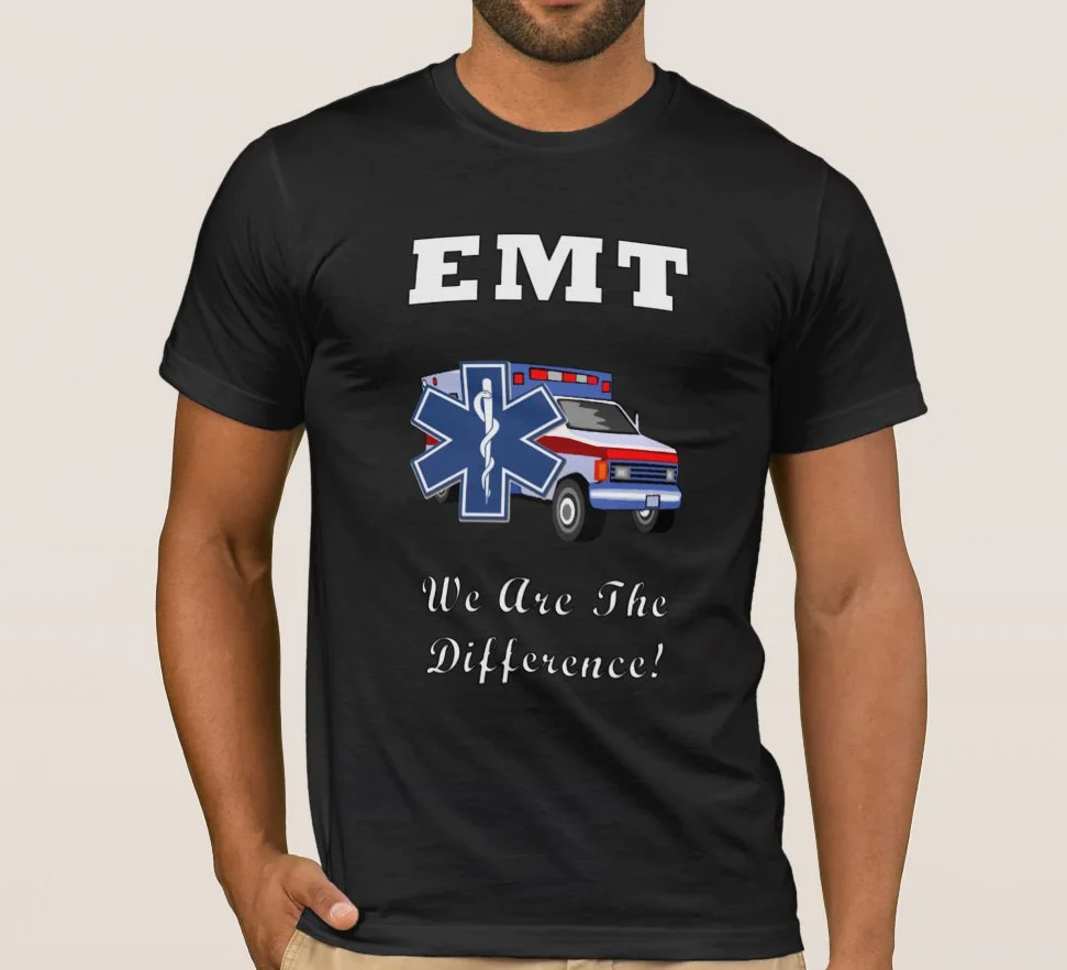 

We Are The Difference EMT Medic Paramedic T-Shirt 100% Cotton O-Neck Summer Short Sleeve Casual Mens T-shirt Size S-3XL