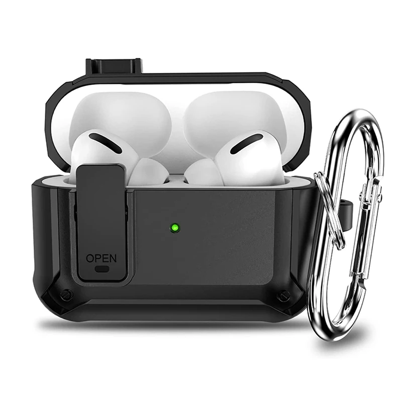 

Чехол для Airpods Pro 2022, защитный противоударный чехол для наушников с переключателем и замком для Airpdos 1/2/3 2021, защитный чехол для зарядки