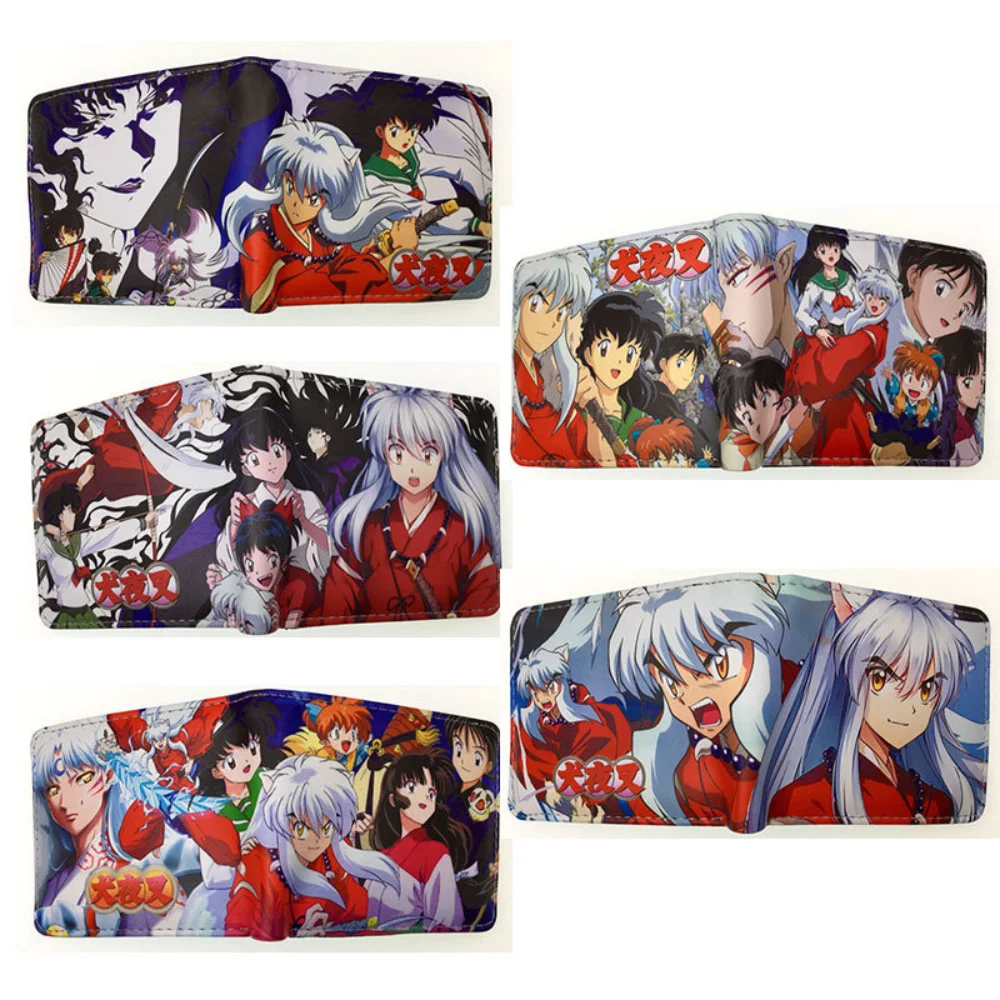 

Inuyasha Anime Cartoon Wallet Short Purse for Student Coin Pocket Credit Card Holder PU