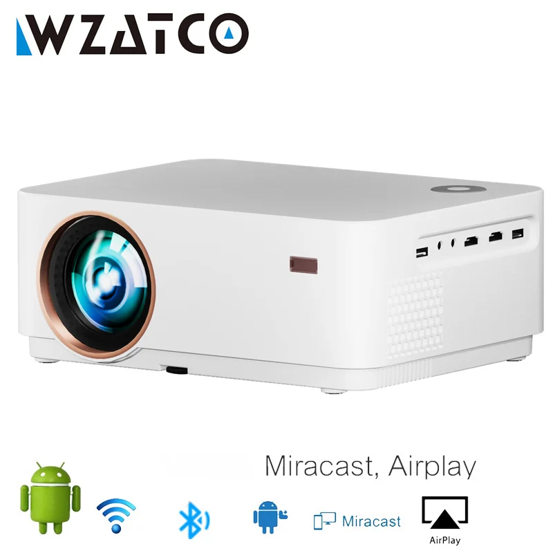 Новый проектор WZATCO D5 1080P 5G WiFi Android Smart Digital Focus Full HD, проектор для домашнего кинотеатра, проектор