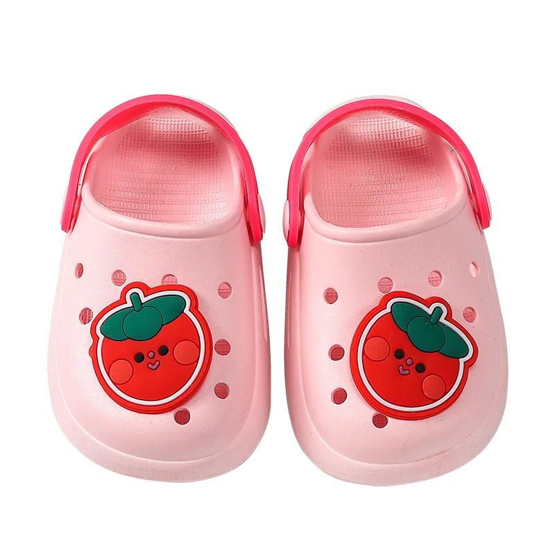 

2022 New Children's Hole Shoes Cute Boys and Girls Baotou Garden Shoes Soft Bottom Non-slip Two Wear Sandals Kids
