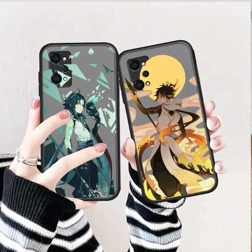 

Hot Game Genshin Impact Anime Matte чехол для Realme C33 C31 C30S C30 C21Y C21 C20 C15 C12 C11 C3 GT Neo 2 50a 50i 5G XT Cover