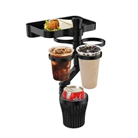car cup extension tray multifunction 360 degree rotating organizer tray for storing snacks keys mobile phones wallets and credit