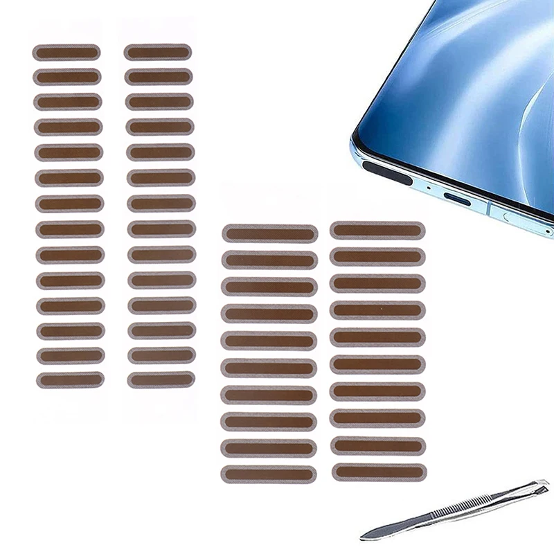 

28 Short+20 Long Mobile Phone Dustproof Net Stickers Speaker Mesh Anti Dust Adhesive Sticker for Phone Speaker